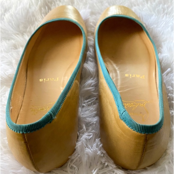 Christian Louboutin Nude Square Toe Ballet Flats - Picture 3 of 8